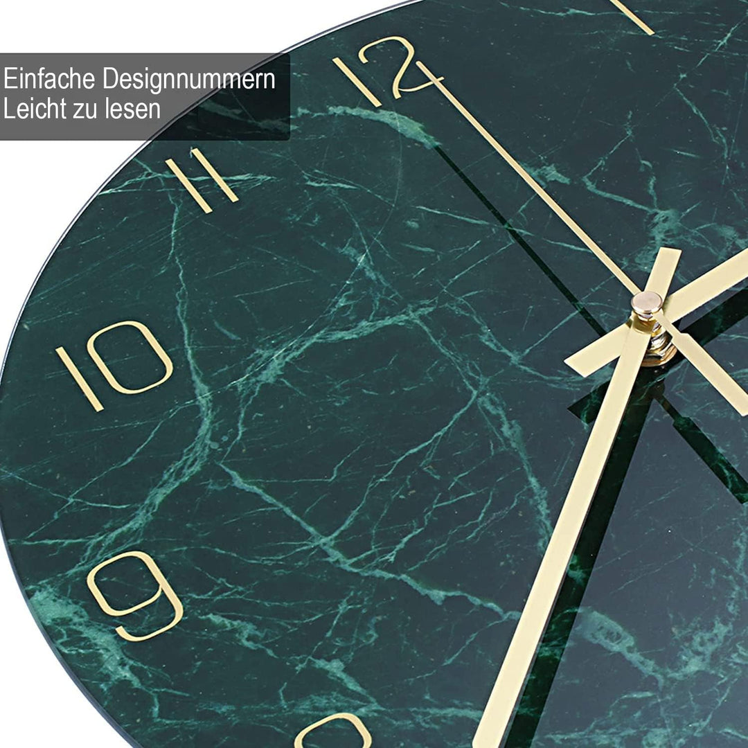 VIKMARI Glass wanduhr Silent-Non Ticking Wand Clocks- qualität Quarz-batteriebetriebene runde 12 Inc