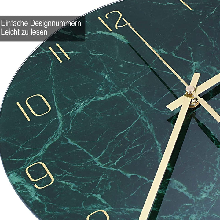 VIKMARI Glass wanduhr Silent-Non Ticking Wand Clocks- qualität Quarz-batteriebetriebene runde 12 Inc
