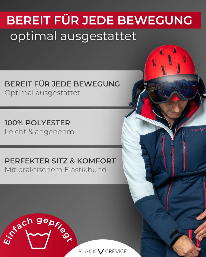 Black Crevice Herren Isolationshose I Ski-Tourenhose Grössen I atmungsaktive Herren-Skihose I elasti