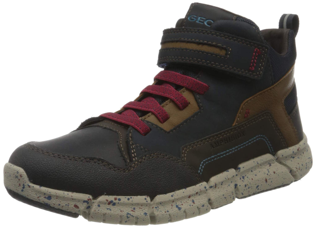 Geox Jungen J Flexyper Boy B ABX Snow Boot 34 EU Blau Navy Dk Red, 34 EU Blau Navy Dk Red