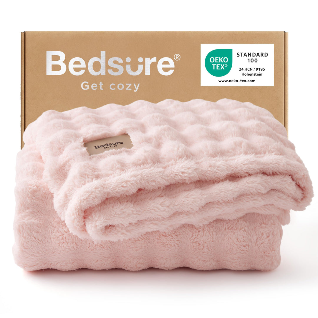 BEDSURE Kuscheldecke Flauschig Bubble Decke - Geschenke für Frauen Sofadecke, Wolldecke & Fleecedeck