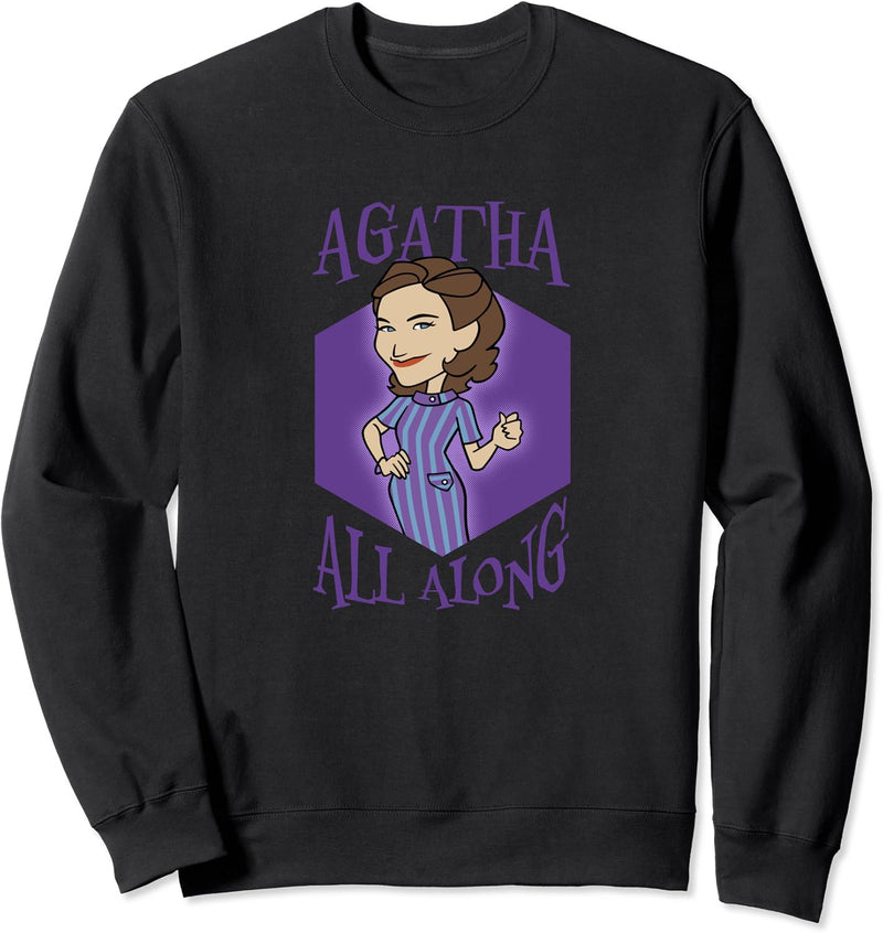 Marvel WandaVision Agatha All Along Purple Portrait Sweatshirt