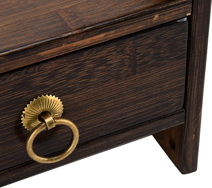 Computer-Riser, nicht absorbierender Bambus-Monitorständer mit 3 Schubladen für das Büro zum Studier