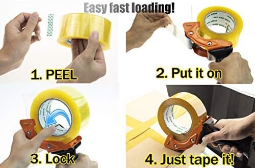 2 Pcs LDS Industry Paketklebeband Klebebandabroller Paketbandabroller Packband Paketband Papierklebe
