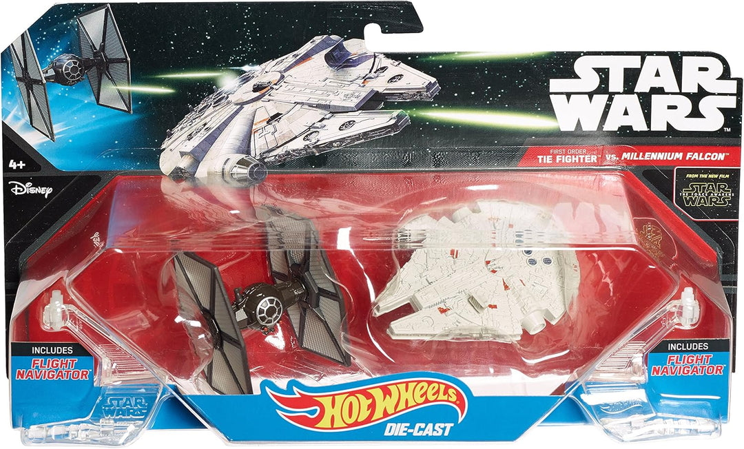 Hot Wheels Gwiezdne Wojny Millenium Falcon i Tie-Fighter