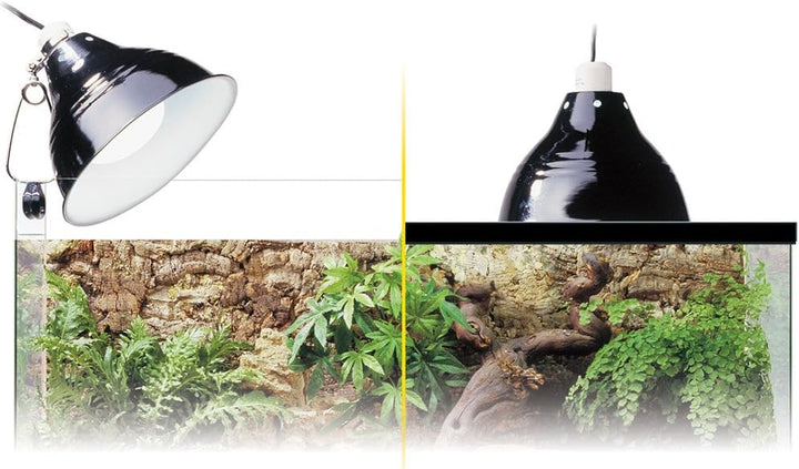 Exo Terra Glow Light, Porzellan-Klemmlampe und Leuchtreflektor, fuer Lampen bis 100W, Durchmesser 14