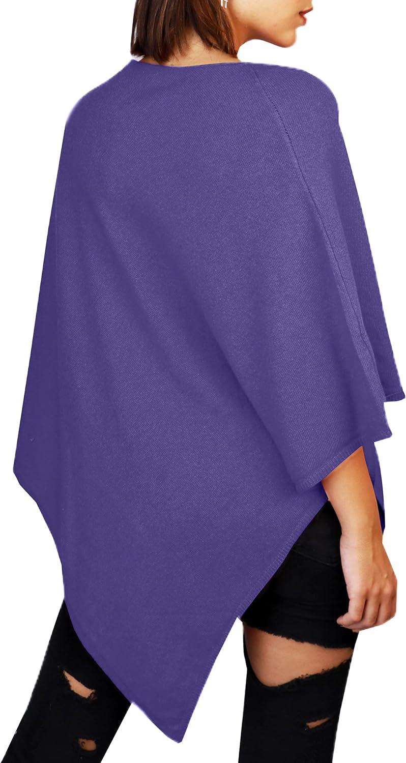 JOPHY & CO. Poncho für Damen, aus Kaschmir-Mischgewebe L Violett, L Violett