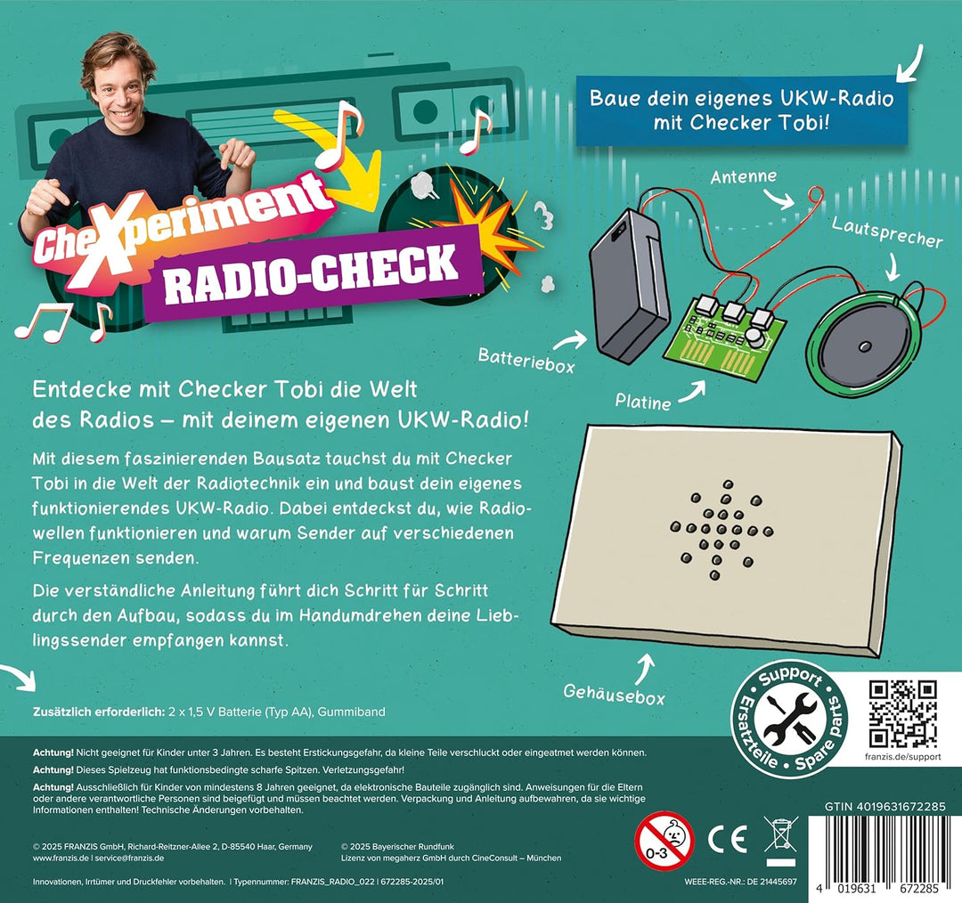FRANZIS 67228 - CheXperiment - Radio Check - Entdecke mit Checker Tobi die Welt des Radios und baue