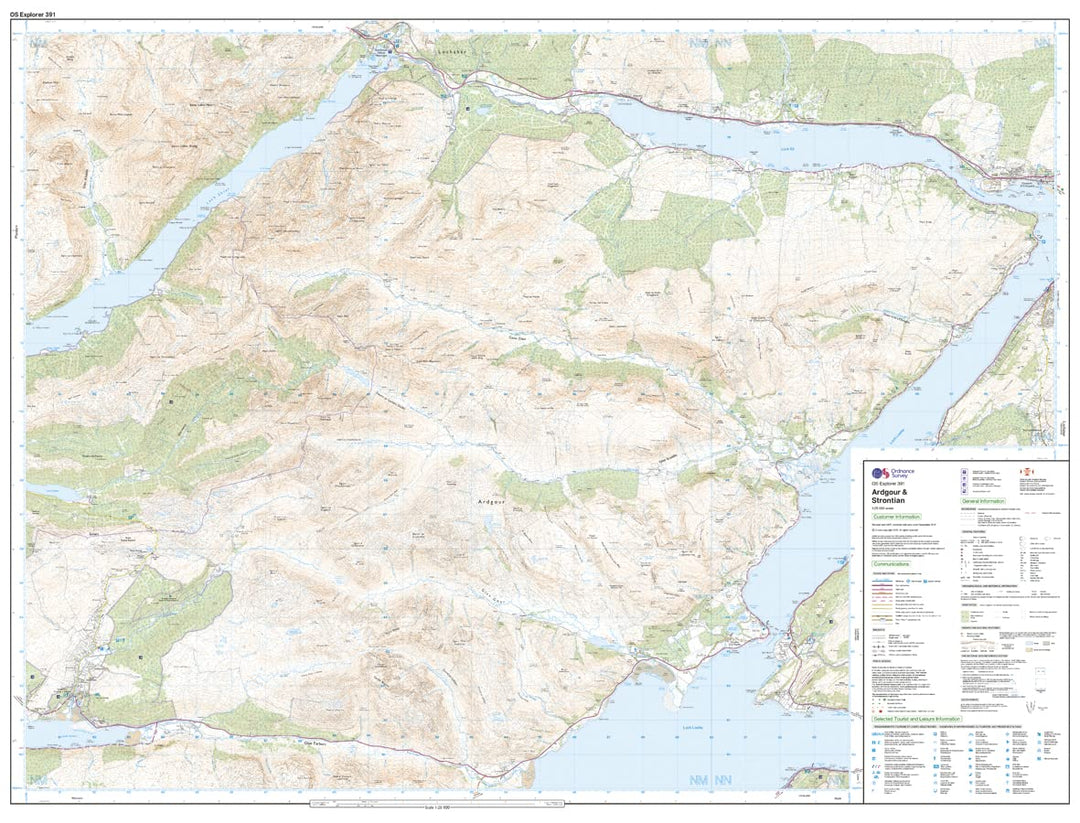 Ardgour and Strontian (OS Explorer Map, Band 391), Karte