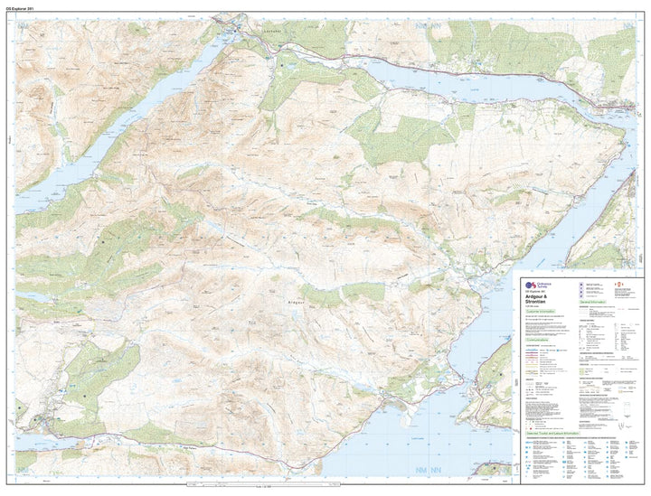 Ardgour and Strontian (OS Explorer Map, Band 391), Karte