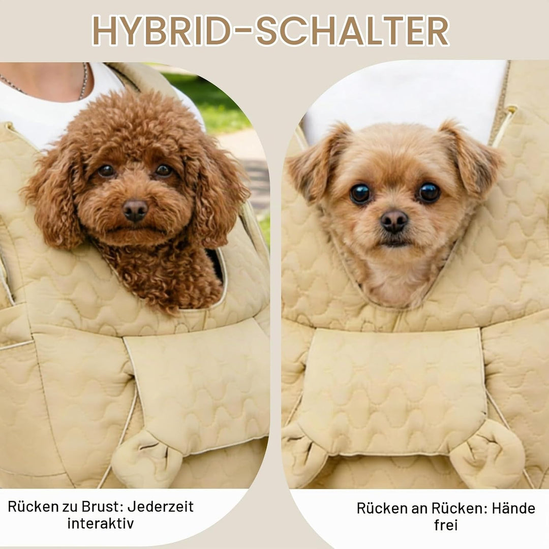 Hunderucksack, Hundetasche für Kleine Hunde 10kg, Hundetragetasche mit verstellbarem Schultergurt zu