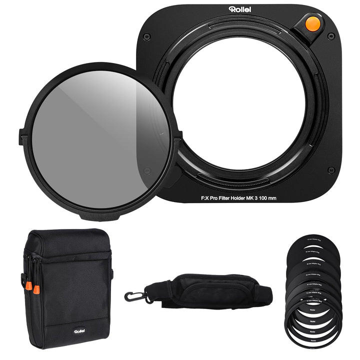 Rollei Filterhalter-Set MK 3. Rechteck-Filterhalter inkl. magnetischem CPL Filter,Adapterringen von