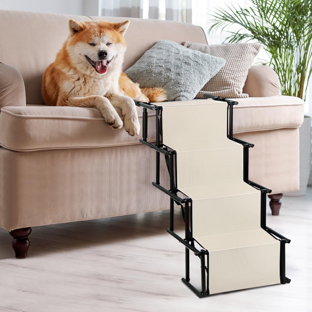 Faltbare Hundetreppe Auto, 4 Stufen, Leichte Kletterleiter für Hunde und Katzen hundetreppe grosse H