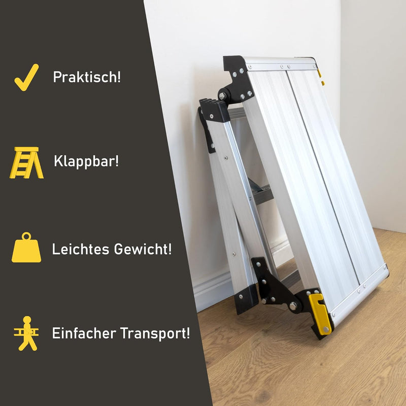 LEMODO Arbeitsplattform | Arbeitsbühne mit Antirutsch-Oberfläche 51 x 30 cm | Laufbühne bis zu 150 k