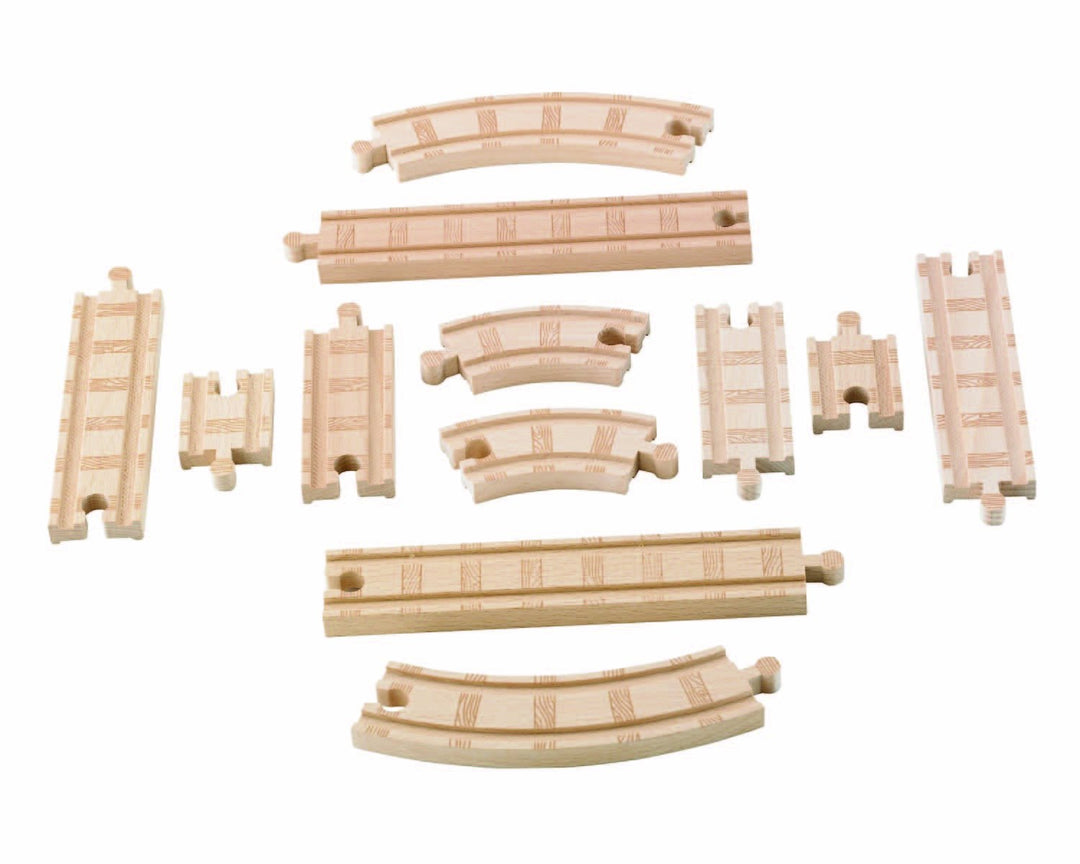 Thomas und seine Freunde Mattel Y4089 - Fisher-Price - Holz Schienen- und Kurvenset, aus 12 Schienen