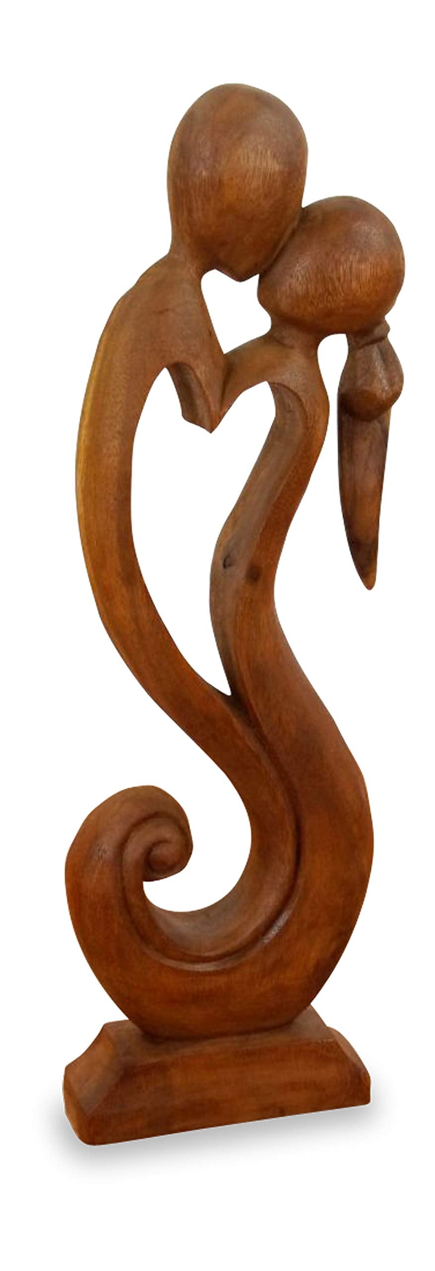livasia Skulptur der Liebe und Geborgenheit, Holzfigur, Statue, Liebespaar, Dekofigur, (Handarbeit)