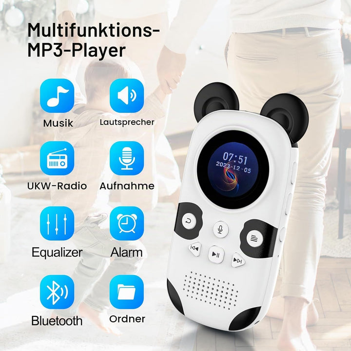 RUIZU Kinder MP3 Player 64GB mit Bluetooth 5.3 &amp; Lautsprecher