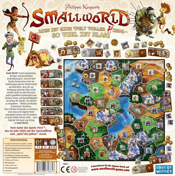Days of Wonder | Small World | Grundspiel | Kennerspiel | Brettspiel | 2-5 Spieler | Ab 8+ Jahren |