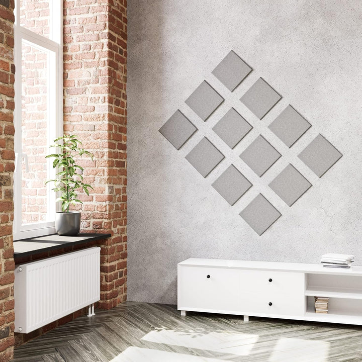 vilz 12 Stück Schallabsorber Panel Akustik aus recyceltem Filz - Akustikplatten Schalldämmung 250x25