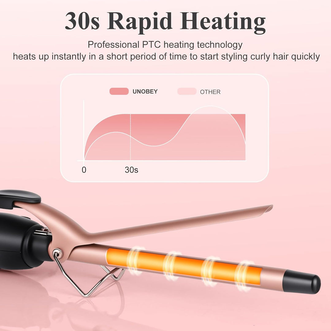 Lockenstab 13mm, Lockenstäbe Kleine Enge Locken für alle Haartypen, LCD- 100-230°C, keramischer Lock
