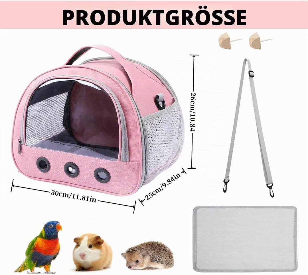 Kleine Haustier-Tragetasche, Transportbox Für Kleintiere, KatzeTransportbox Mit Schultergurt, Meersc
