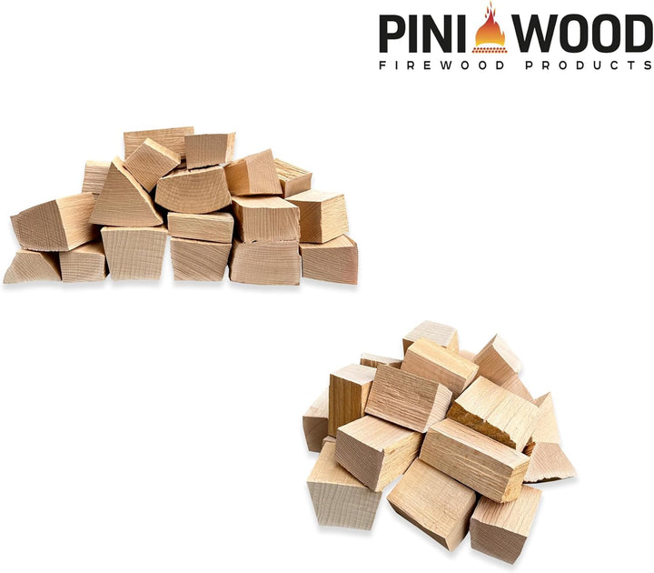 PINI Wood Chunks Buche OHNE RINDE 7 Kg Räucherklötze für Grill Smoker Pizzaofen
