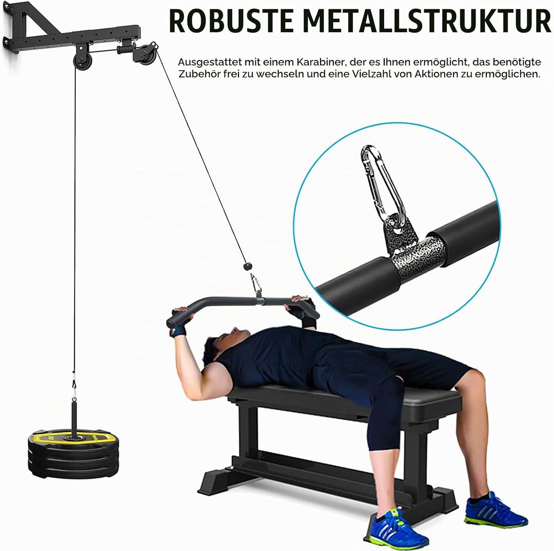 Lyndwin Latzugstange Bizeps Stange Klimmzugstangen Zugstange Muskelzugstange für Zuhause Bodybuildin