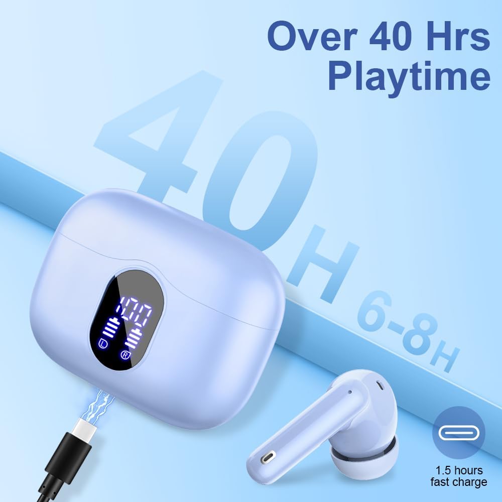 Btootos Bluetooth Kopfhörer, Kopfhörer Kabellos Bluetooth 5.4 Sport In Ear Kopfhörer mit 4 Mikrofon,