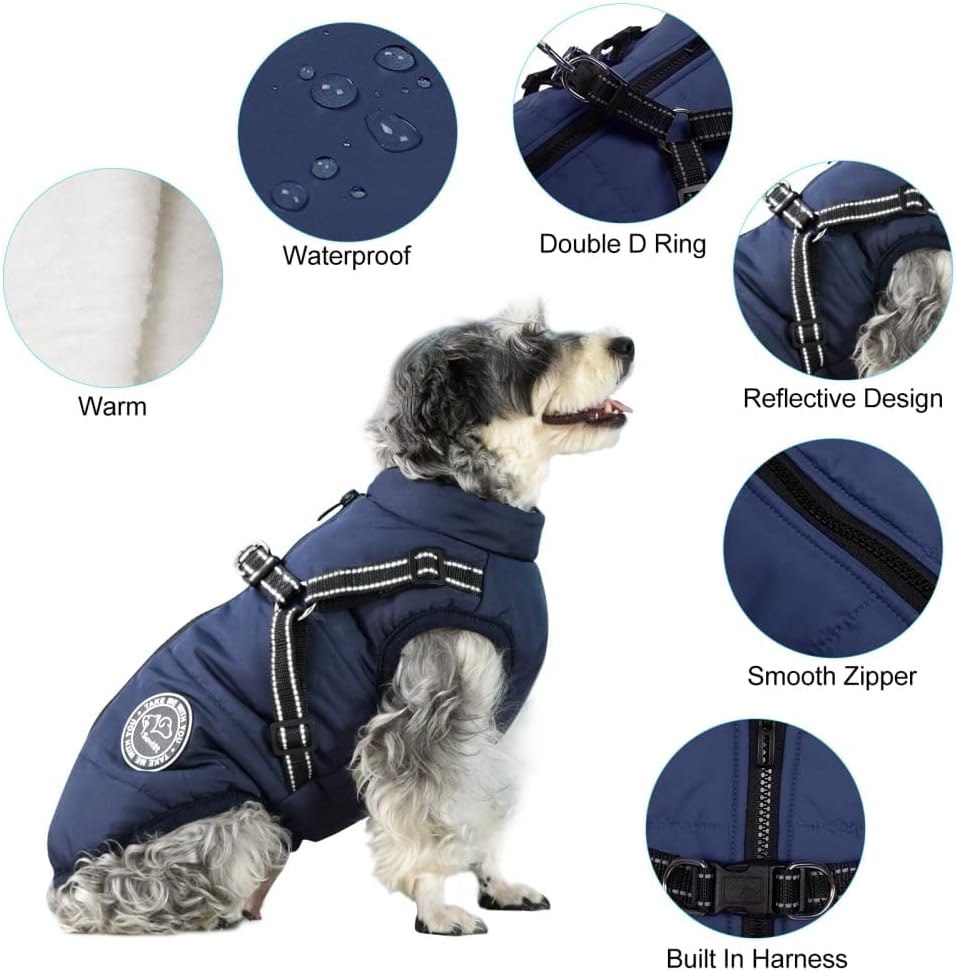 Hundejacke Winterweste Jacken Hundemantel Hundepullover Haustier Skifahren Kostüm Ärmellose Baumwoll