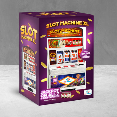 Mad Monkey Slot Machine Spardose XL, Spardose im Spielautomaten-Design mit Licht und Sound, Geldspie