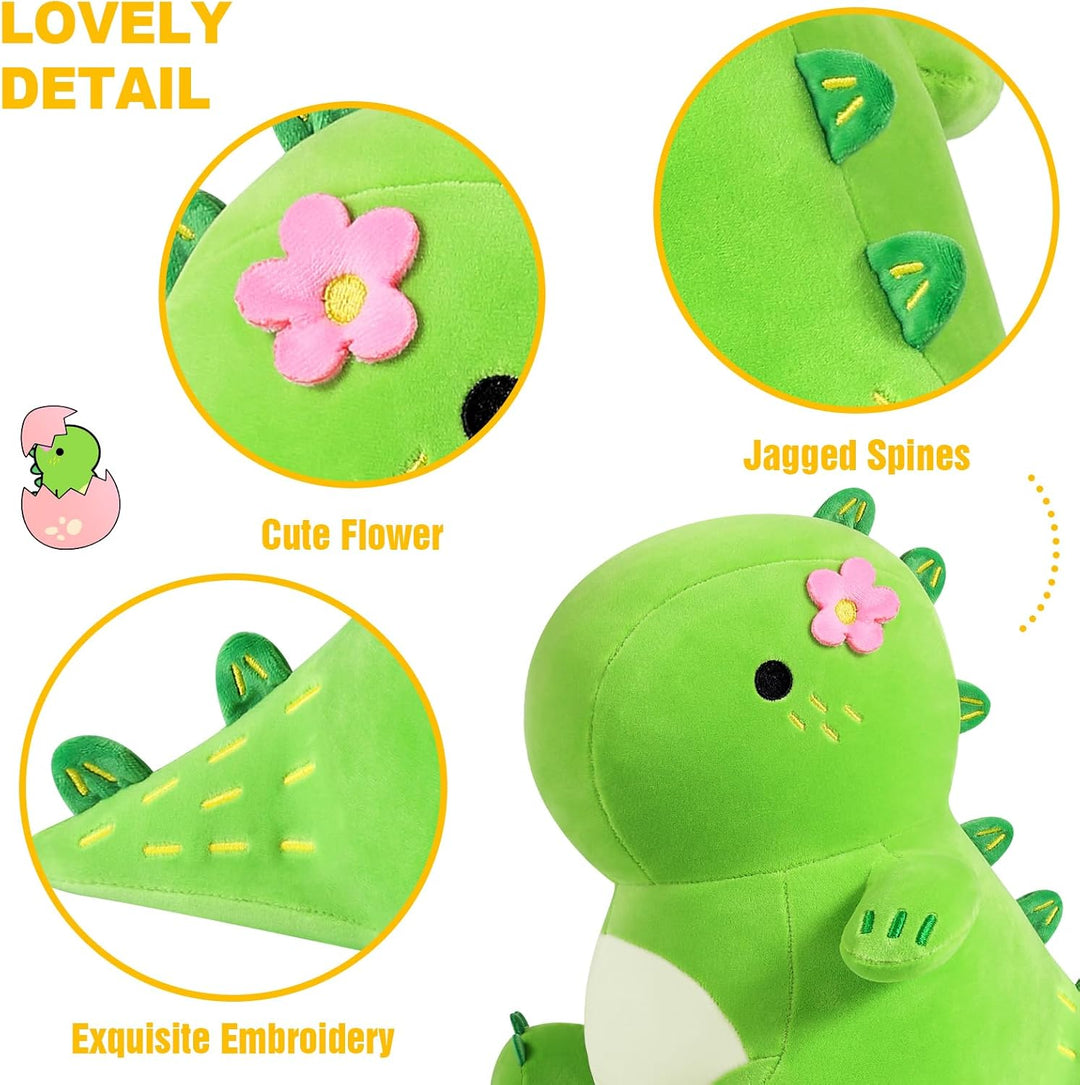 shownicer Plüschtier Dinosaurier Kuscheltier Stofftier Kawaii Dino Plüsch Kissen Spielzeug Plüschsau