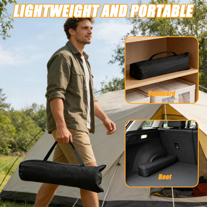 Verdego Klapptisch Camping 120 x 50 x 50 cm, Campingtisch Klappbar mit Tragetasche, Netztasche, Rosa