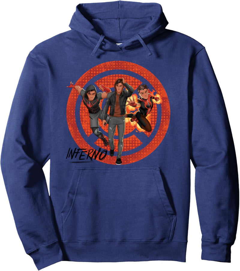 Marvel Rising Secret Warriors Inferno Symbol Collage Pullover Hoodie