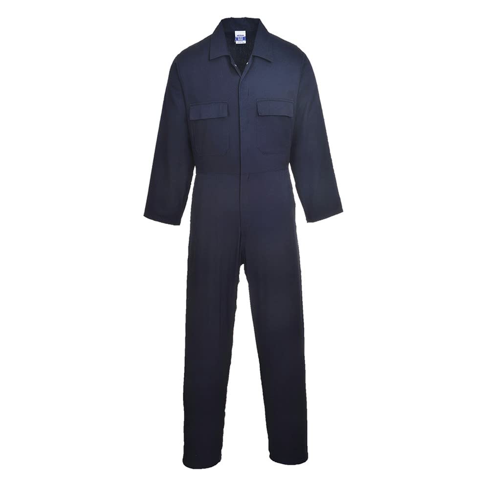 Portwest Overall Euro Baumwolle Boilersuit Druckknopf Vorderseite Elastische Taille Student Arbeiter