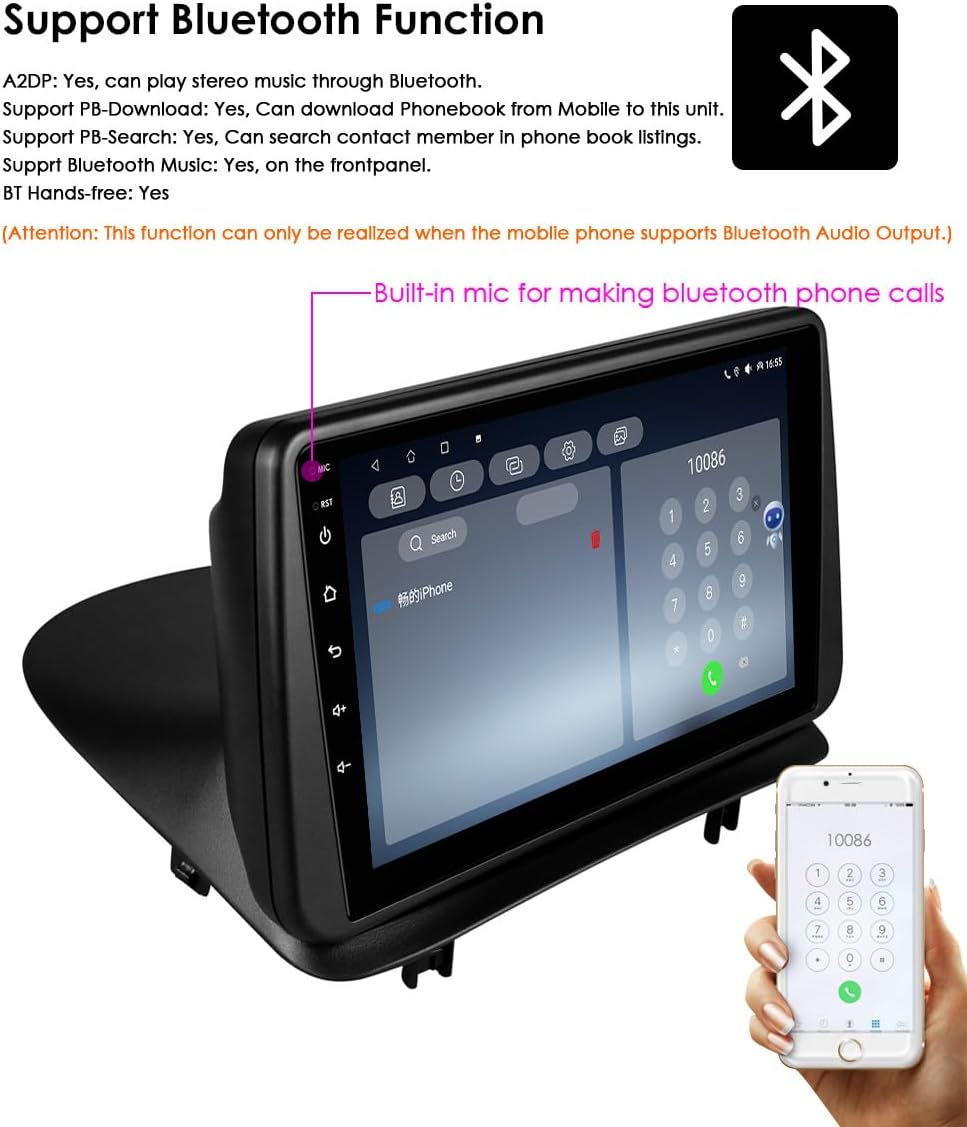EU Stock Android 13 9-Zoll-Autoradio für Renault Clio 3 2005-2014 4-Kern 2GB & 64GB Speicher, unters