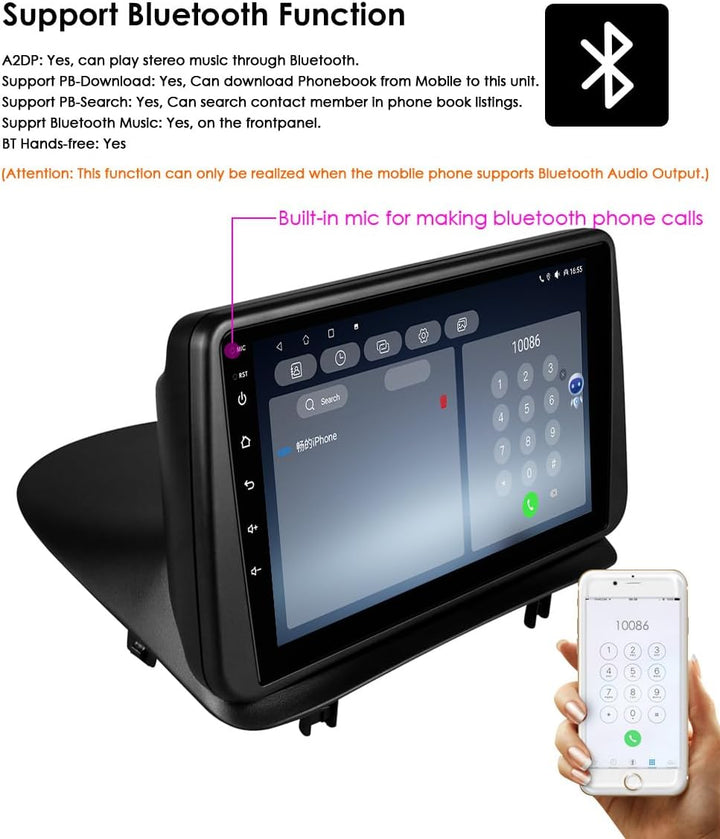 EU Stock Android 13 9-Zoll-Autoradio für Renault Clio 3 2005-2014 4-Kern 2GB & 64GB Speicher, unters