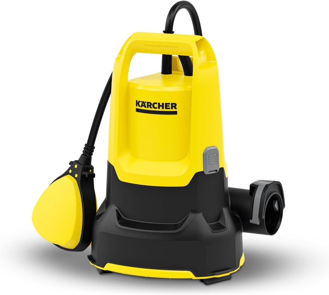 Kärcher SP 9.000 Flat flachsaugende Tauchpumpe, Fördermenge: 9.000 l/h &amp; Gewebeschlauchset 1, 1/4 Zo