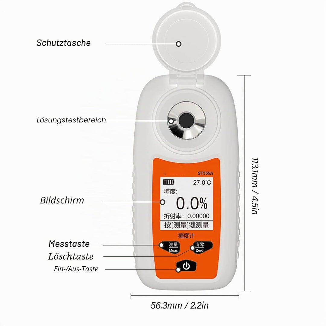 Digitales Brix Messgerät Kaffee Densitometer, Fruchtzucker Messgerät, Süsse Tester, Zuckergetränke D