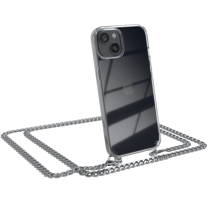 EAZY CASE Handykette kompatibel mit iPhone 13 Handyhülle mit Metall Umhängeband und Ersatz Kordel sc