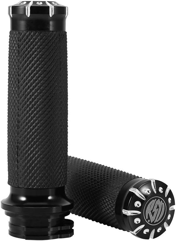 for Davidson Fxdb Street Bob-Lenker Handgriffe, 1" Motorrad Lenker Handgriffe Für Softail Cruiser Ch