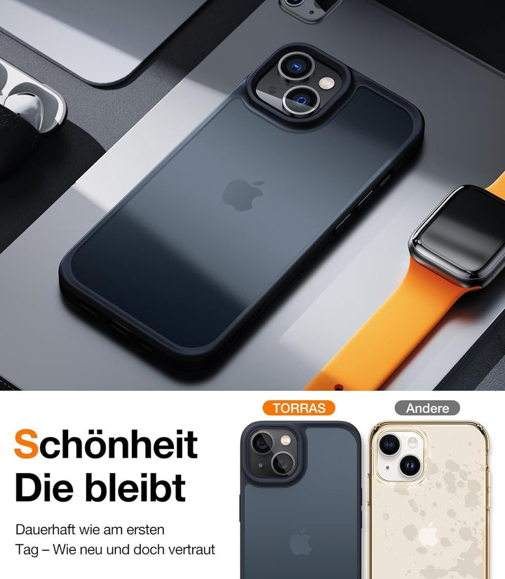 TORRAS für iPhone 13 Hülle Echter Zertifizierter Militärschutz Handyhülle iPhone 13 Case Stossfest K