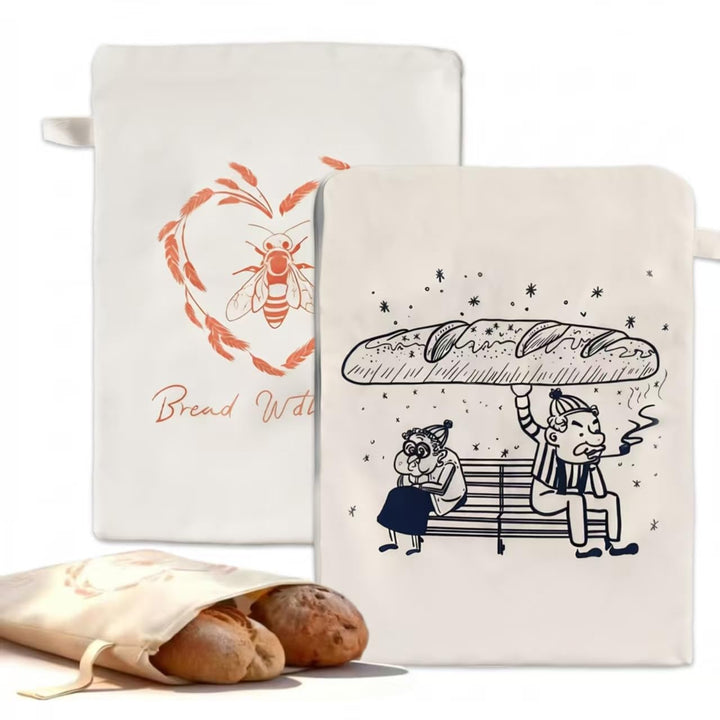 Brotbeutel，Brotbeutel aufbewahrung frischhalten,2 Pack XL，Feuchtigkeit und Verschmutzung Prssvention