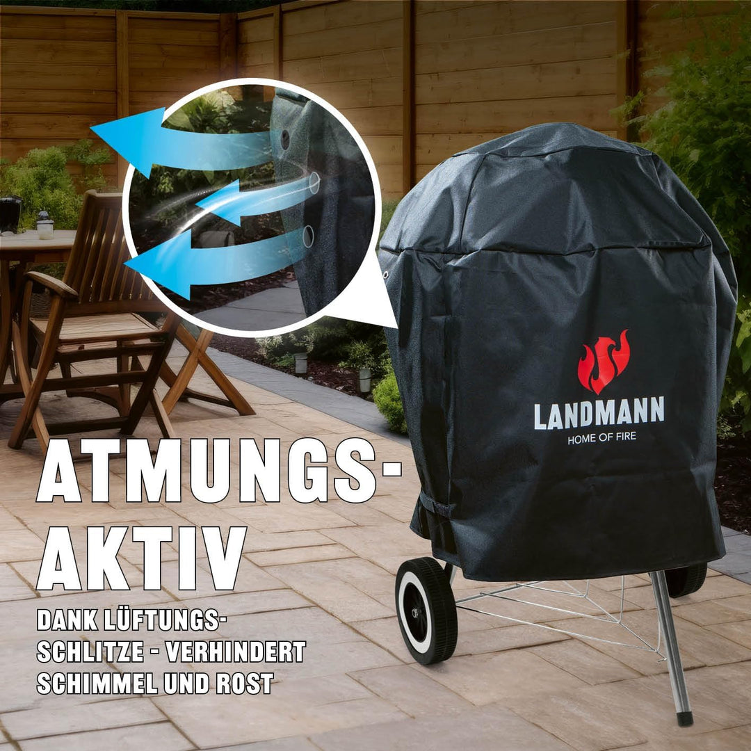 Landmann Grillabdeckung | PVC Grillzubehör - Wetterfest | Abdeckhaube für Grills | Grillhaube, Abdec