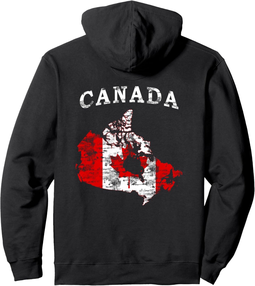 Kanadische Kanada-Flagge im Vintage-Stil Pullover Hoodie