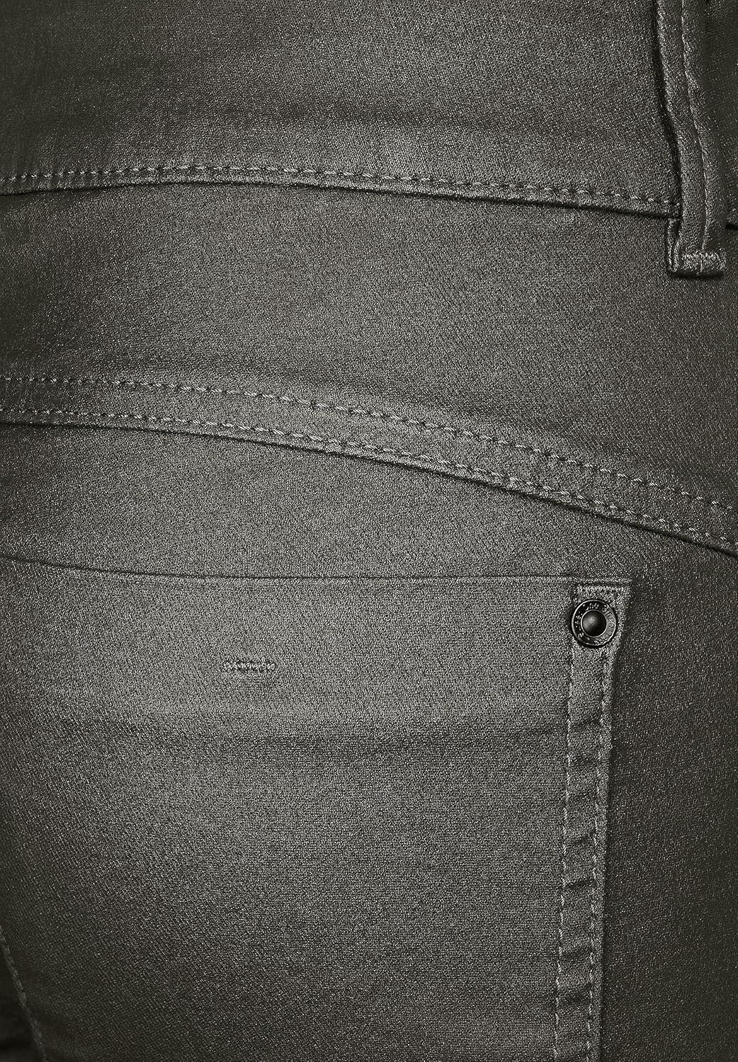 Street One Damen Hose Slim Coating 34W / 30L Woods Green, 34W / 30L Woods Green