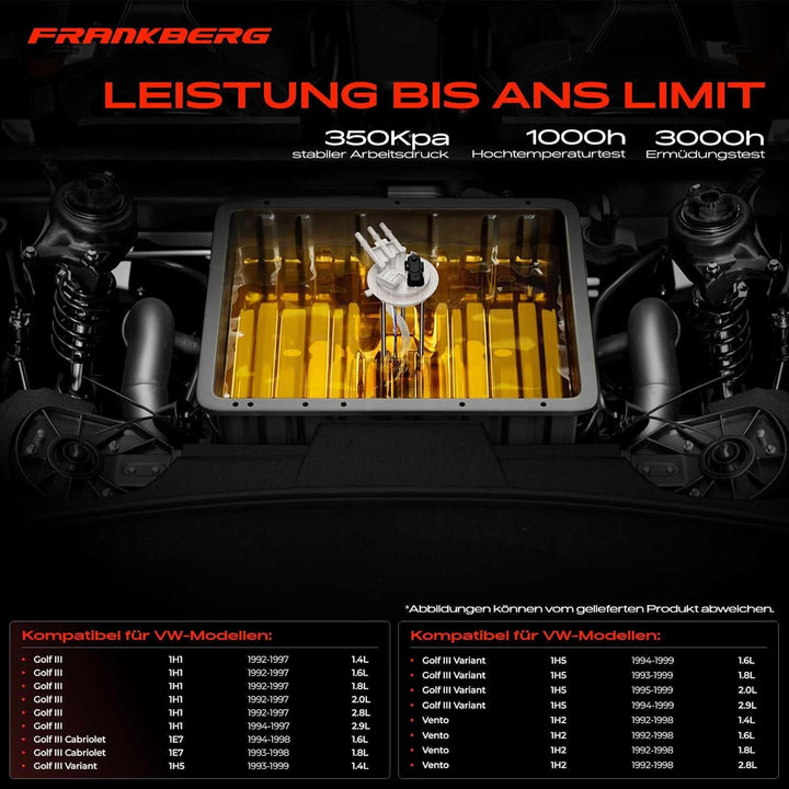 Kraftstoffpumpe mit Tankgeber& Schlingertopf Benzinpumpe für Golf III 1H1 Cabriolet 1E7 Variant 1H5