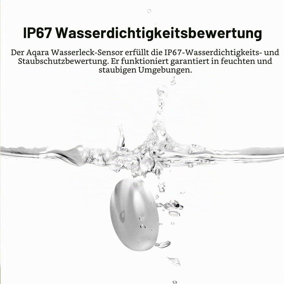 Aqara Wassermelder, Erfordert Aqara Hub, Wassersensor Drahtloser Flutdetektor für Alarmanlage und Sm
