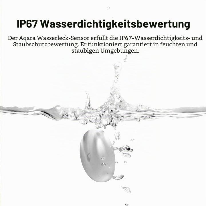 Aqara Wassermelder, Erfordert Aqara Hub, Wassersensor Drahtloser Flutdetektor für Alarmanlage und Sm
