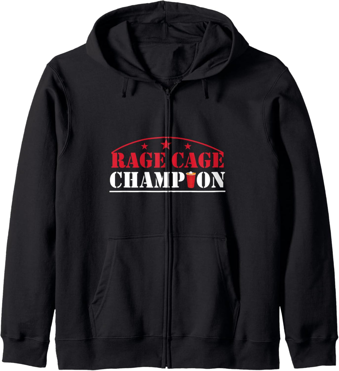 Rage Cage Champion Red Cup Trinkspiel Kapuzenjacke