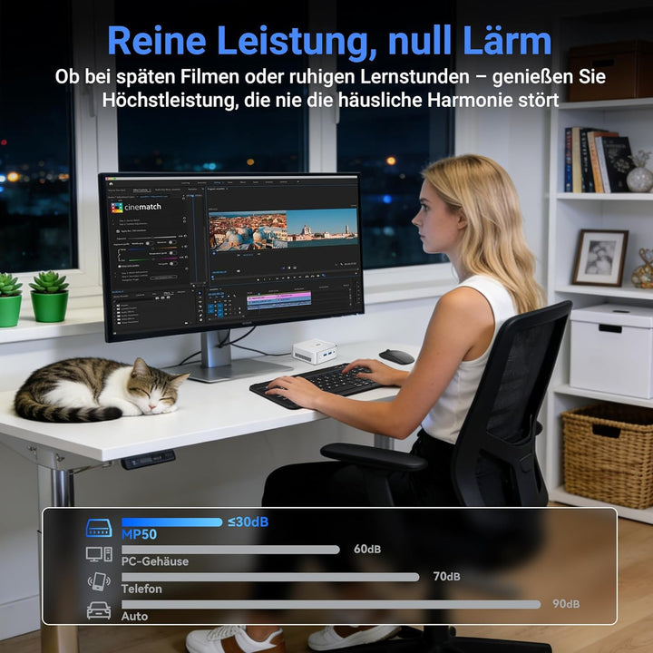 Blackview MP50 Mini PC mit Tastatur und Maus, Leistungsstarker Business Computing, Ultra 4K Grafik,